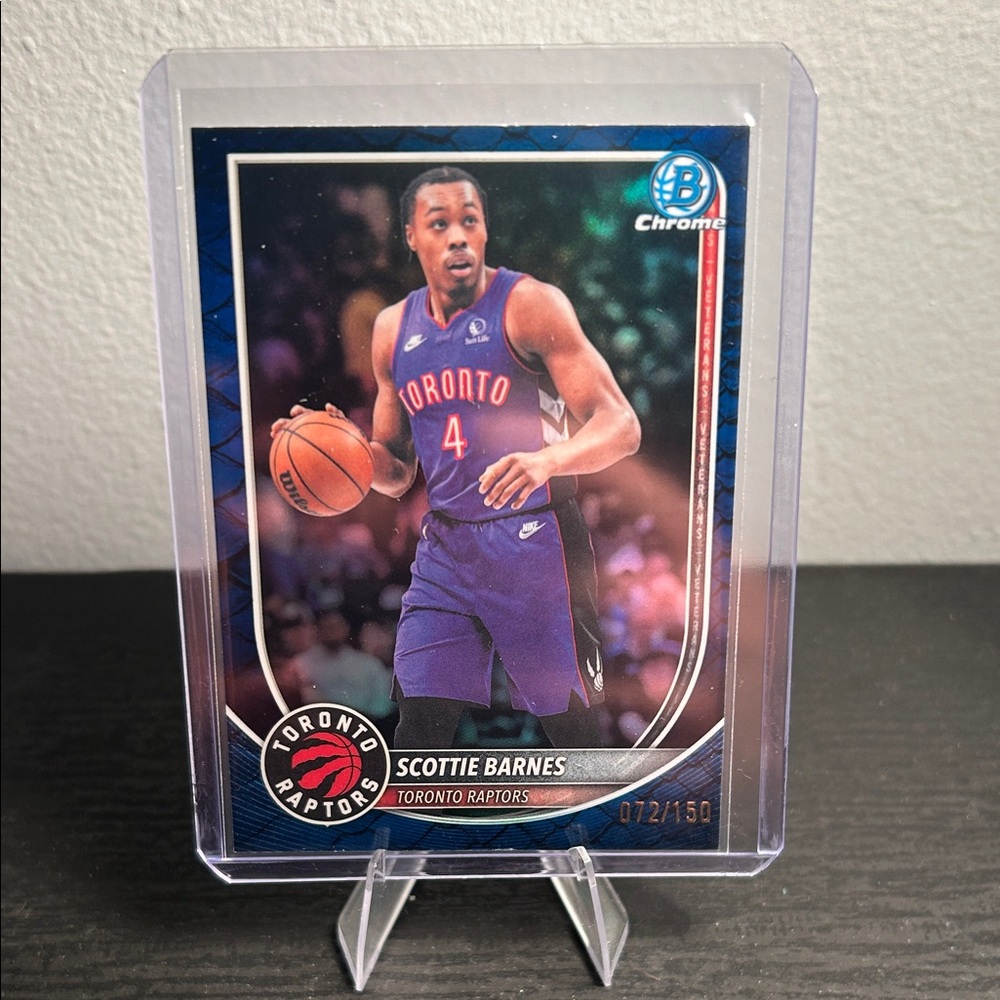 Scottie Barnes Toronto Raptors Bowman Chrome Blue Reptilian Refractor 72/150